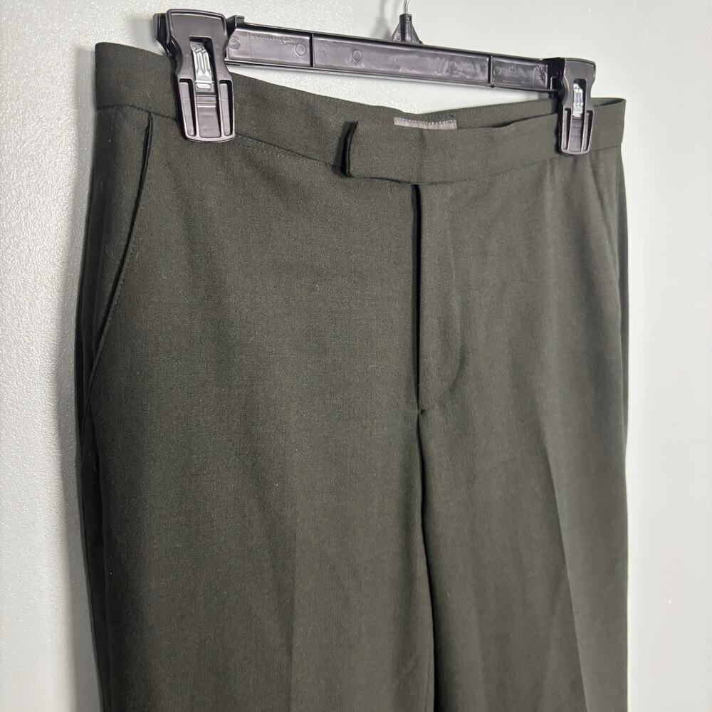 BANANA REPUBLIC Womens Stretch Wool Blend Trouser Pants Size 4 Office Dark Green